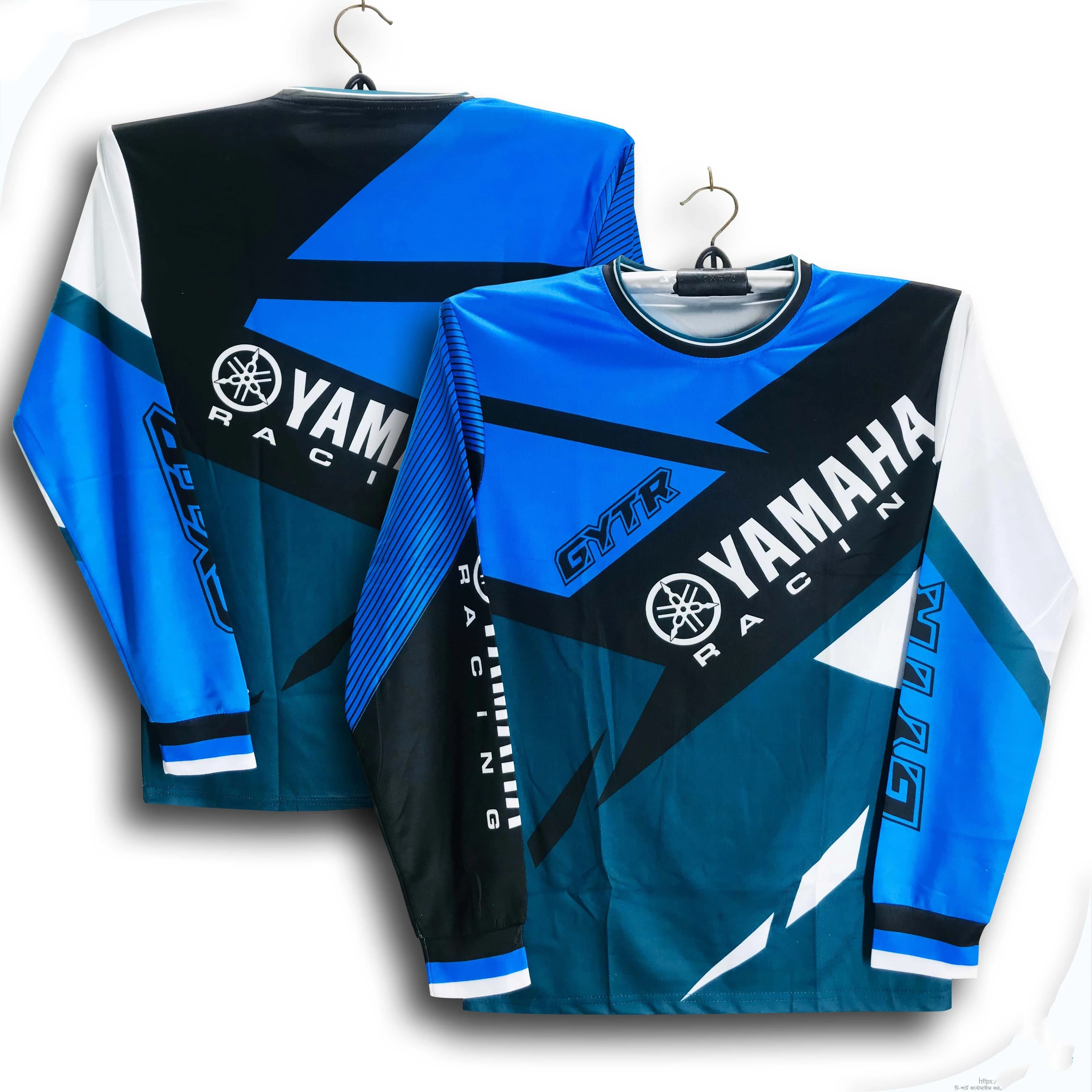 Abbigliamento da Moto Yamaha 2026 per Uomo e Donna, Vestiti Traspiranti e ad Asciugatura Rapida per Corse Fuoristrada, Maglietta Sportiva a Maniche Lunghe