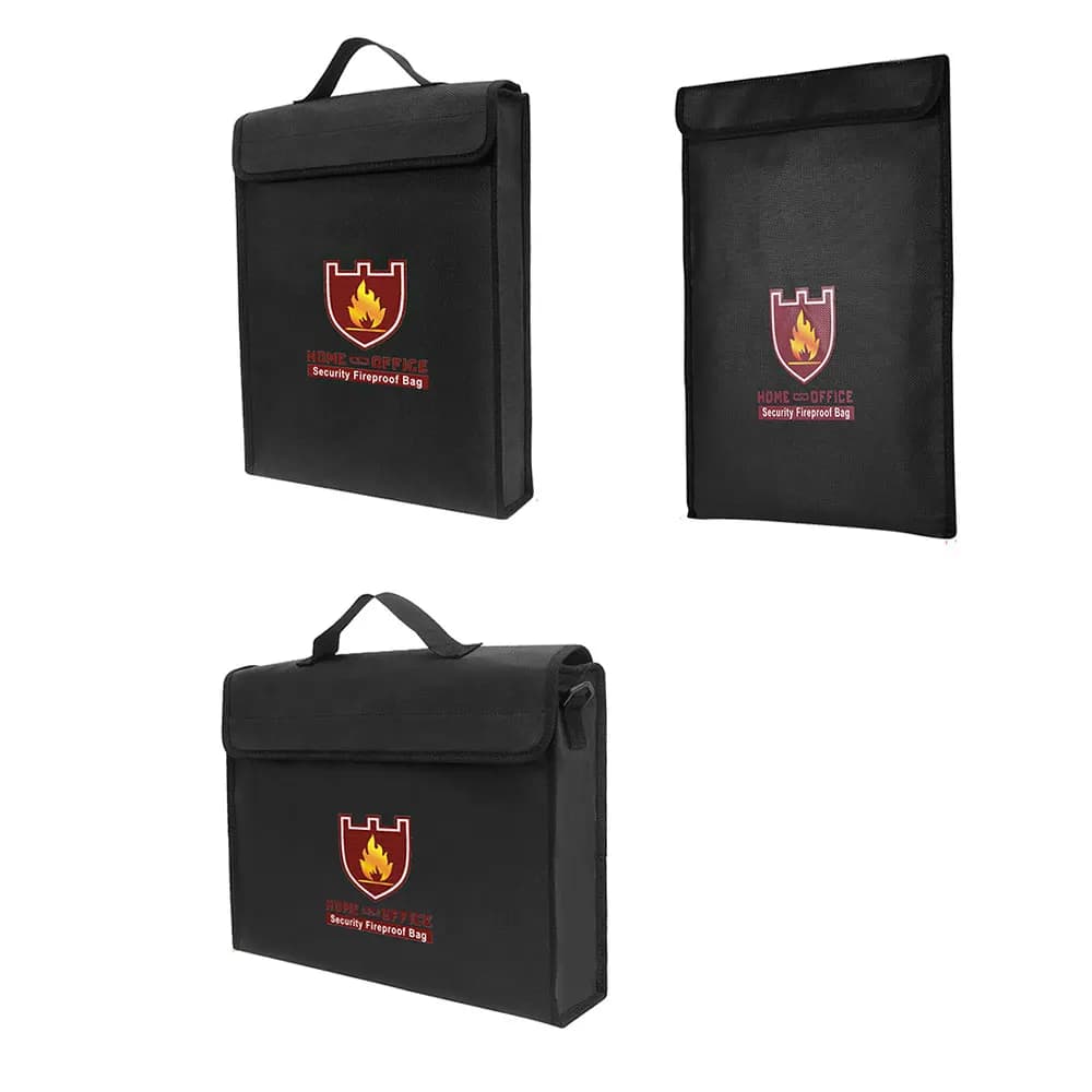 【Nuovo】Borsa per documenti di denaro ignifuga, custodia per carte bancarie, passaporto, oggetti di valore, supporto per organizer, archiviazione sicura per cartelle domestiche