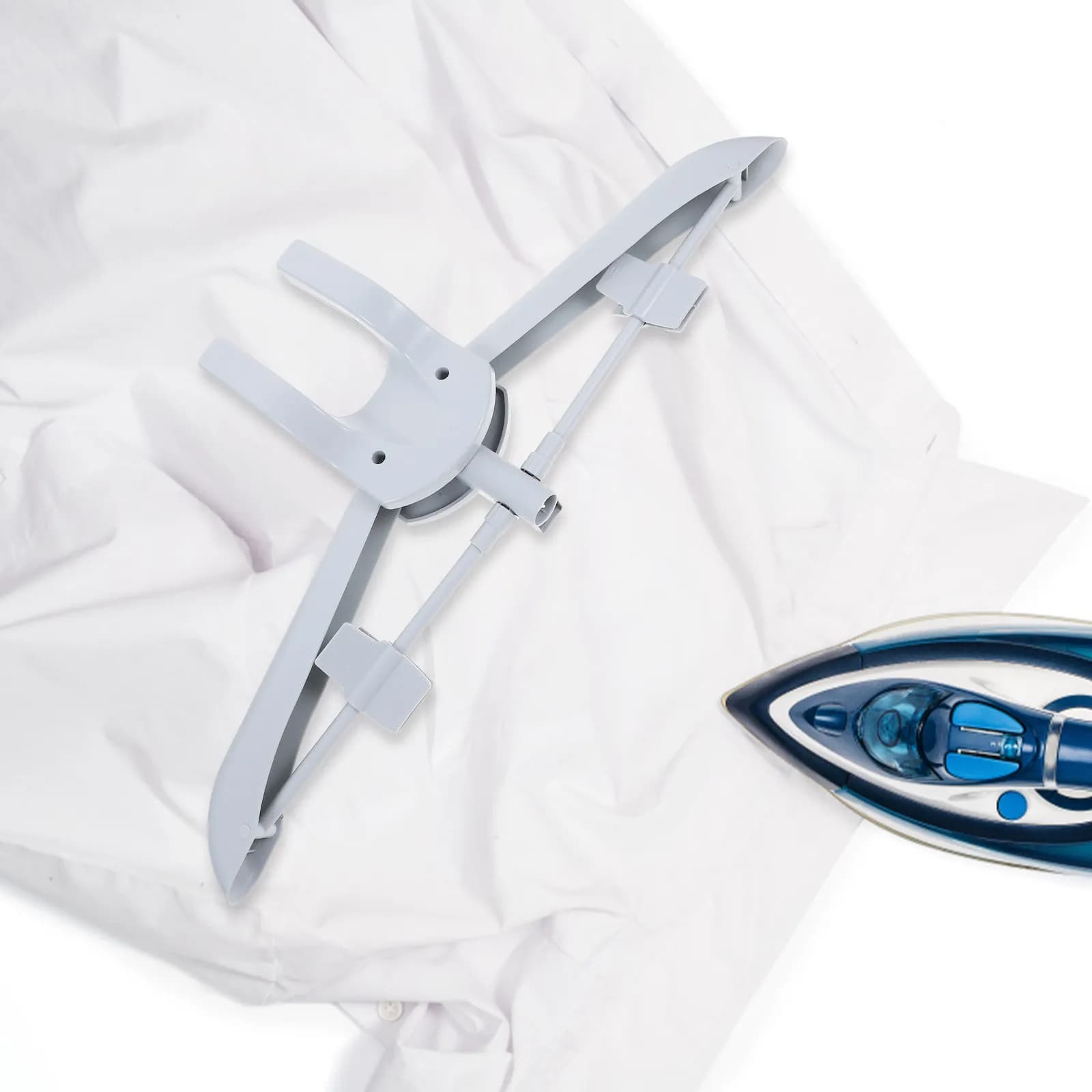 Appendiabiti per Stiratrice a Vapore Pieghevole in Plastica, Supporto per Stiratura Leggero, Facile da Montare, Superficie Liscia, Non lascia Segni su Pantaloni e Indumenti