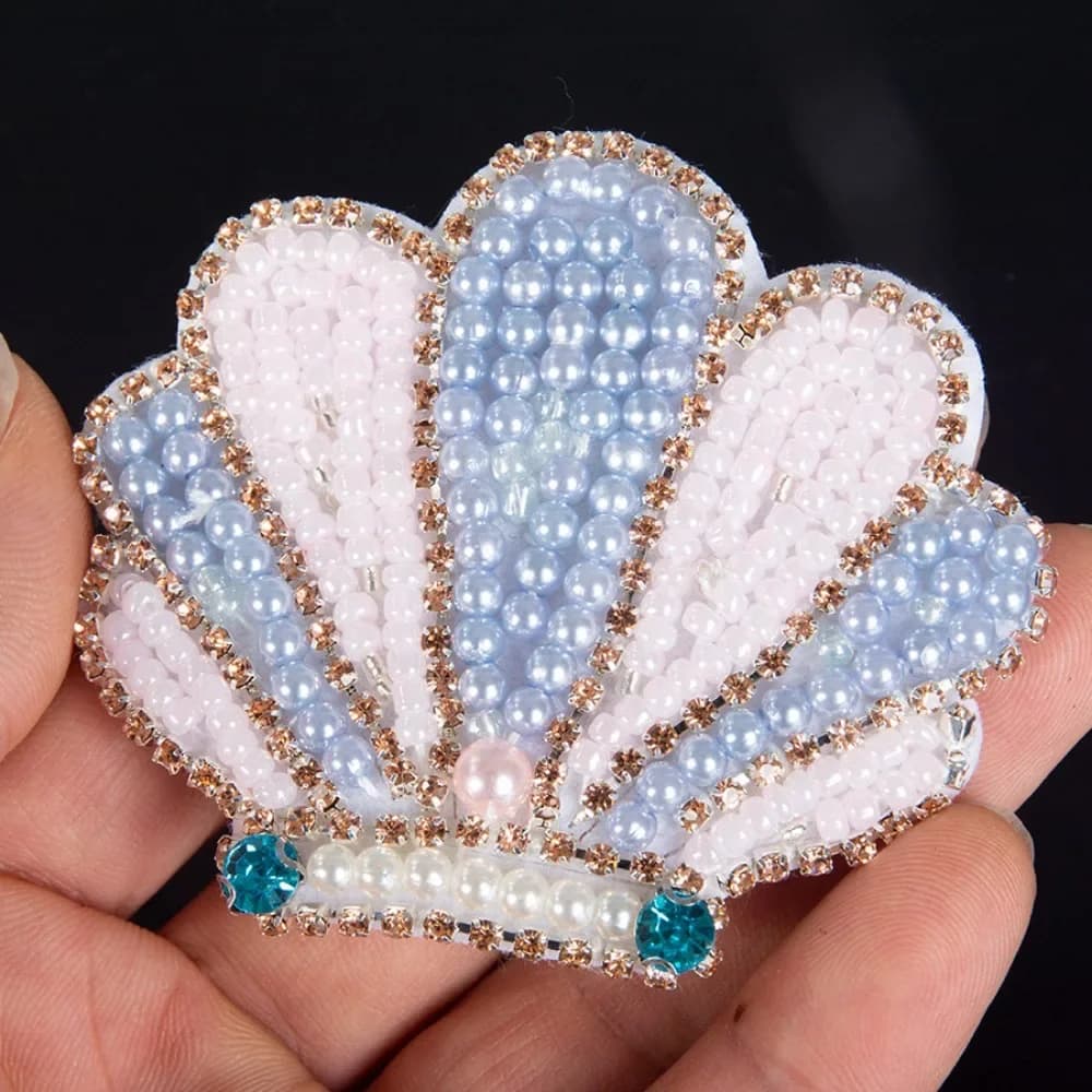 Perline Pesanti Fatte a Mano, Stelle Marine Colorate, Conchiglie, Adesivi in Tessuto, Accessori per Abbigliamento Fai da Te, Copricapo, Adesivi per Borse