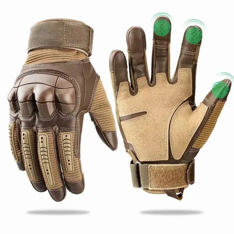 Touch screen tattico Airsoft Paintball Guanti a dita intere Caccia Escursionismo Ciclismo Uomo Combattimento Guanti in pelle PU
