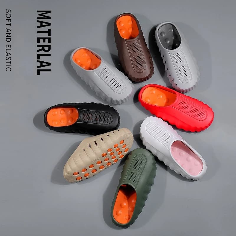 Ciabatte Massaggianti da Uomo Comode Casual con Tallone Spesso, Sandali Unisex Traspiranti in Materiale EVA