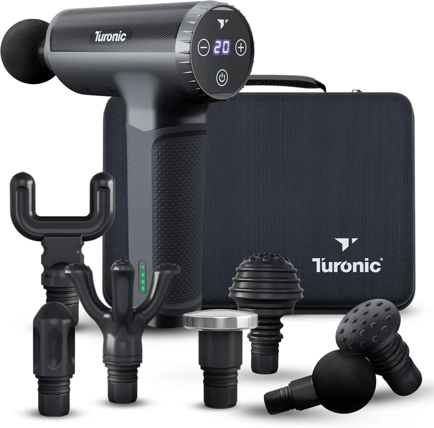 Professional Portable Massage Gun with 20 Speed, 7 Heads - Silent, Powerful and Portable for Athletes and Personal Use