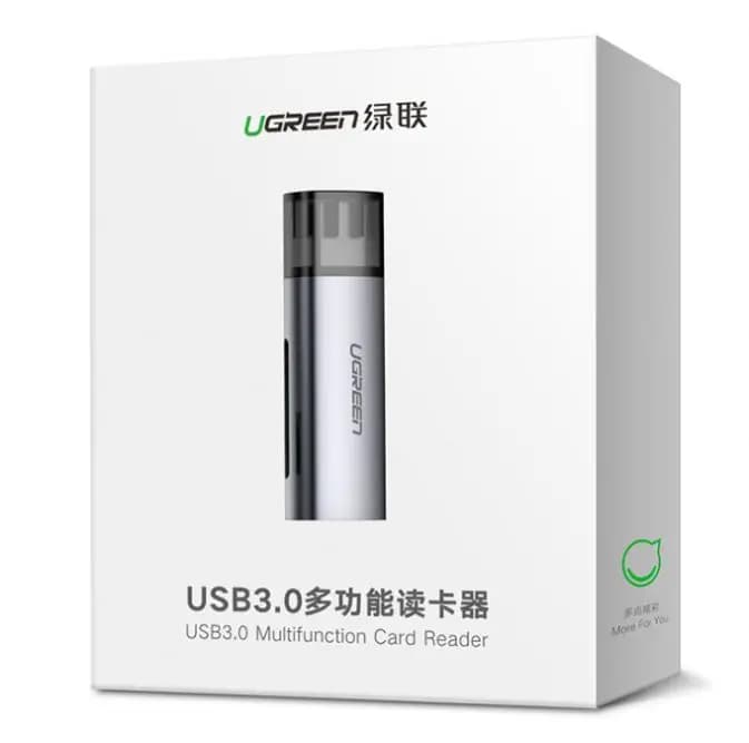 UGREEN SD Card Reader USB 3.0 Memory Card Reader Adapter Aluminum Dual Slot