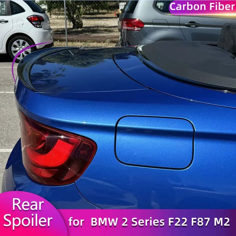 Ali spoiler per baule posteriore in fibra di carbonio per BMW Serie 2 F22 F87 M2 Coupe 2014-2017 Auto da corsa Spoiler posteriore Boot Wing Lip