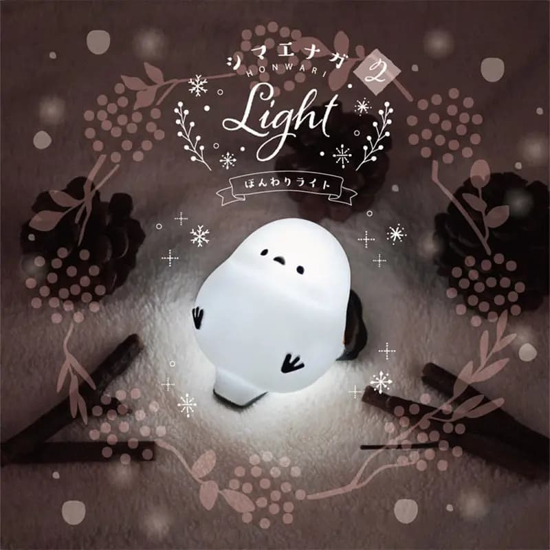 YELL Gashapon Toys Shine Night Light Soft Little White Bird Hokkaido Long-tailed Tit Doll Model Toys Collect Ornaments