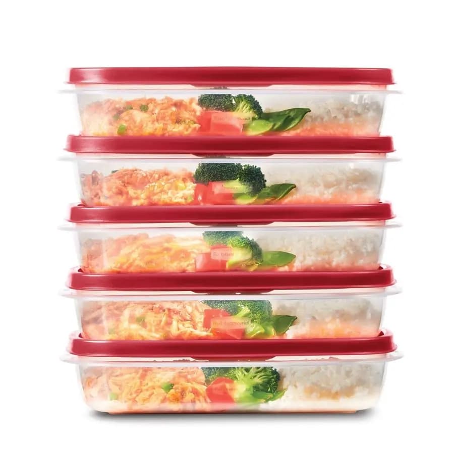 Contenitori per la preparazione dei pasti EasyFindLids da 5,5 tazze, colore rosso