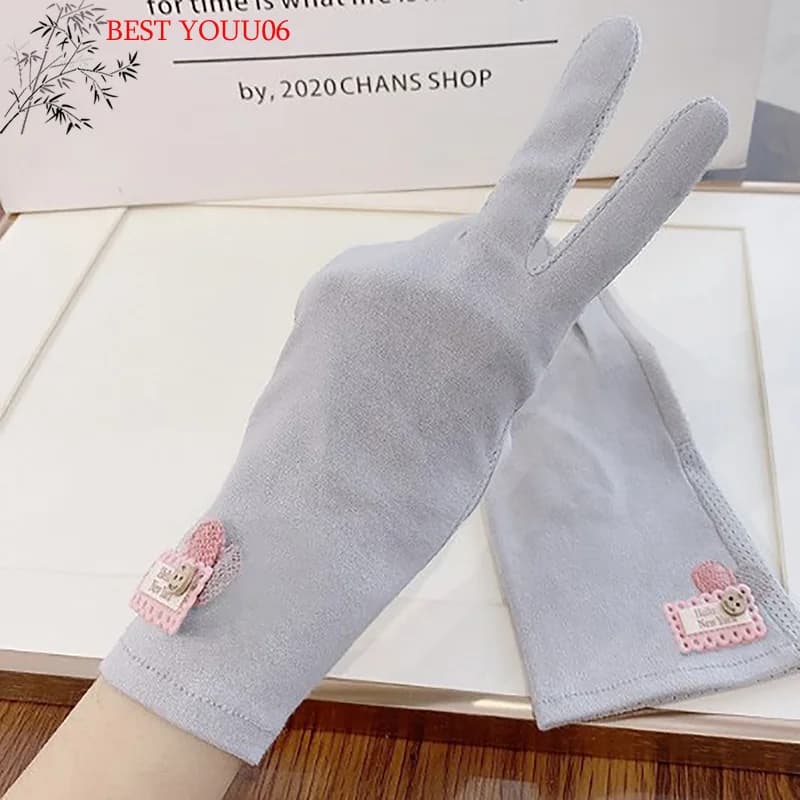 Guanti protettivi solari da donna, guanti estivi antiscivolo per touchscreen, guanti sottili anti-UV per ciclismo e guida