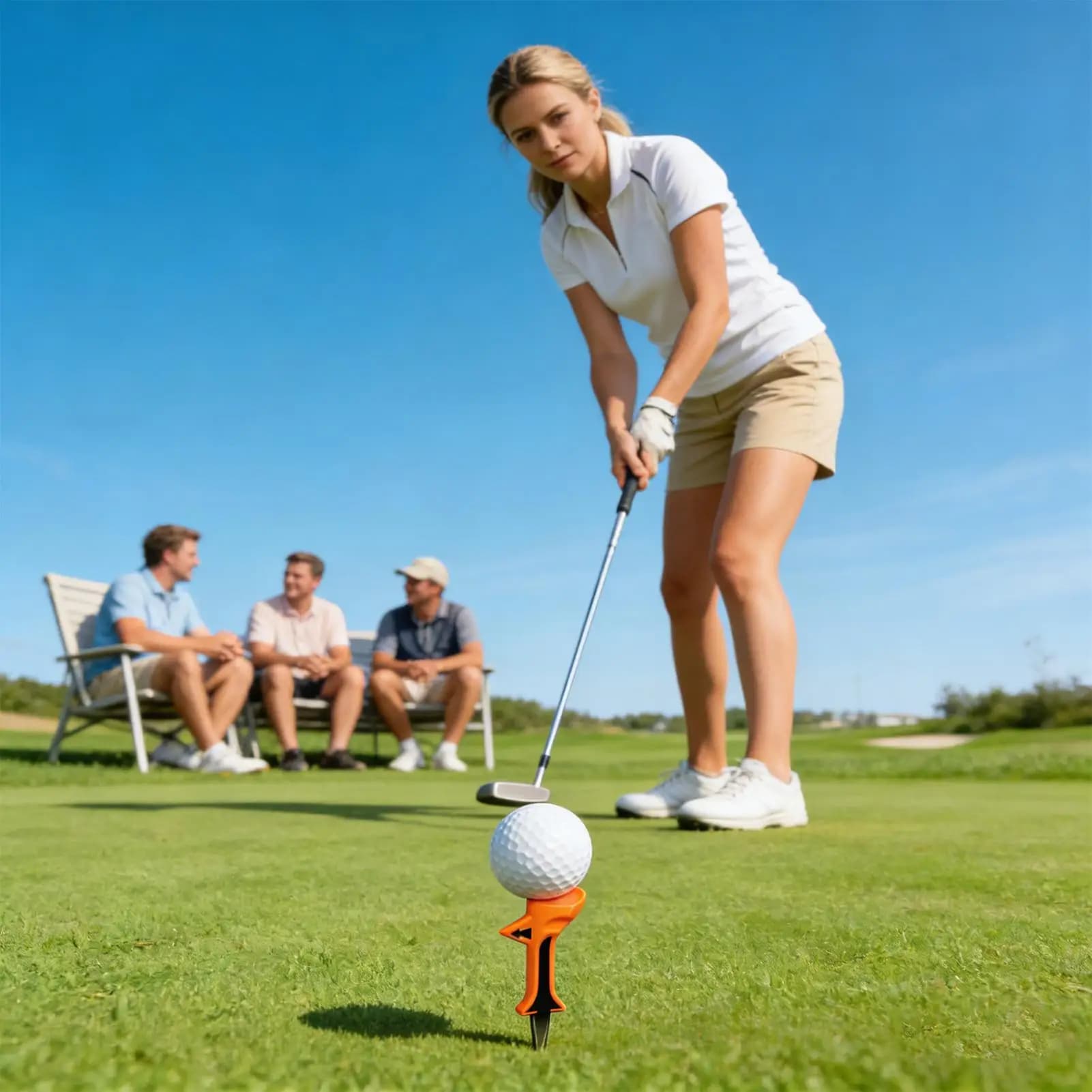Supporto per palline da golf da 3,15 pollici, 10 pezzi, design con testa inclinata a 10 gradi, tee a basso attrito per pratica di driving e fairway