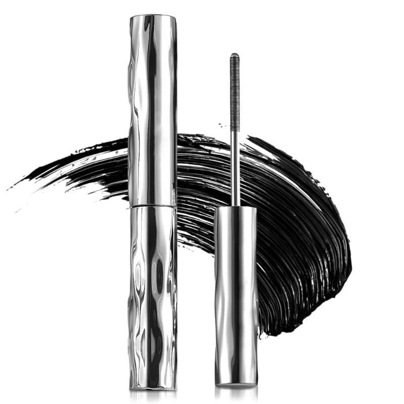 Mascara with iron wand, metal mascara wand, mascara with metal rods curled black, slender construction of waterproof natural length