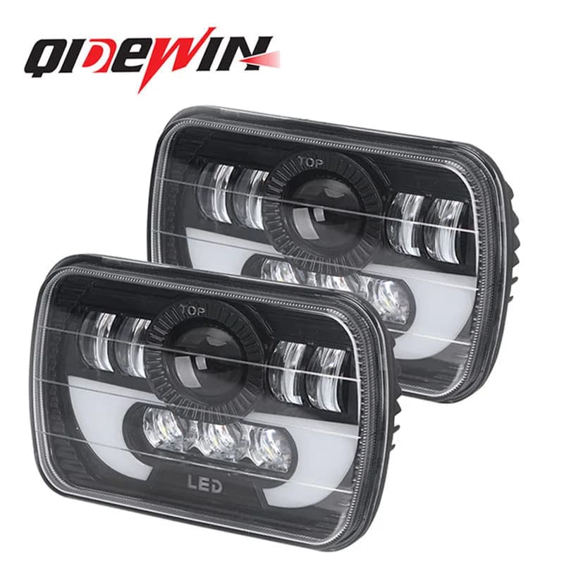 Fari a Led da 400W 5x7 pollici 7x6 80000LM faro a Led Hi/Low indicatori di direzione Dot E9 DRL per accessori fuoristrada 4x4 12V 24V