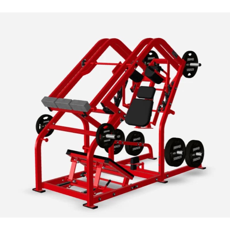 Attrezzatura Fitness Professionale per Palestre Commerciali: Macchina Leg Press a Carico a Piastre e Squat Pendulum - Promozione Vendite