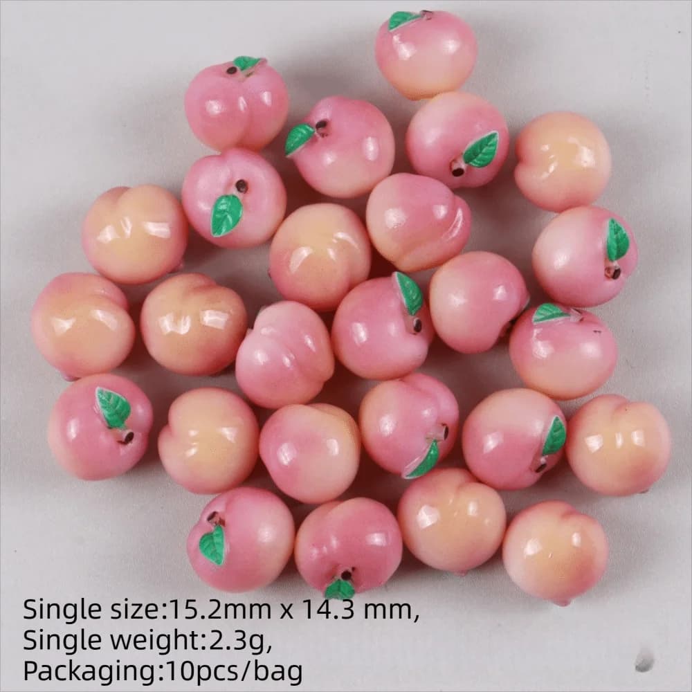 Not Hole Beads Fruit Necklace Accessories Stackable Colorful Beads Fruit Beaded accessories Exaggerated for Not Hole
