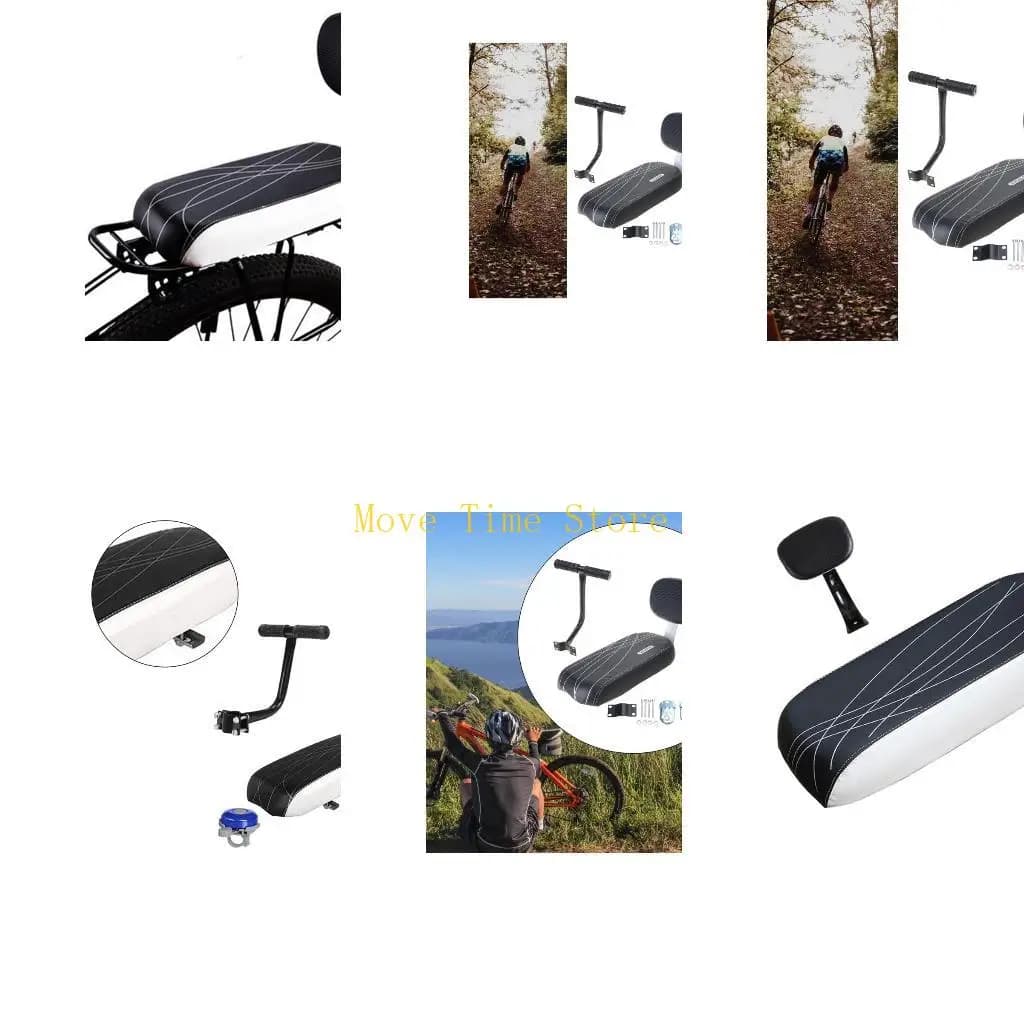 92ME Bicycles Rear Seats Cushion Armrest Footrest Set, Kids Child Safety Carriers Bicycles Baby Seats with Armrest & Backrest