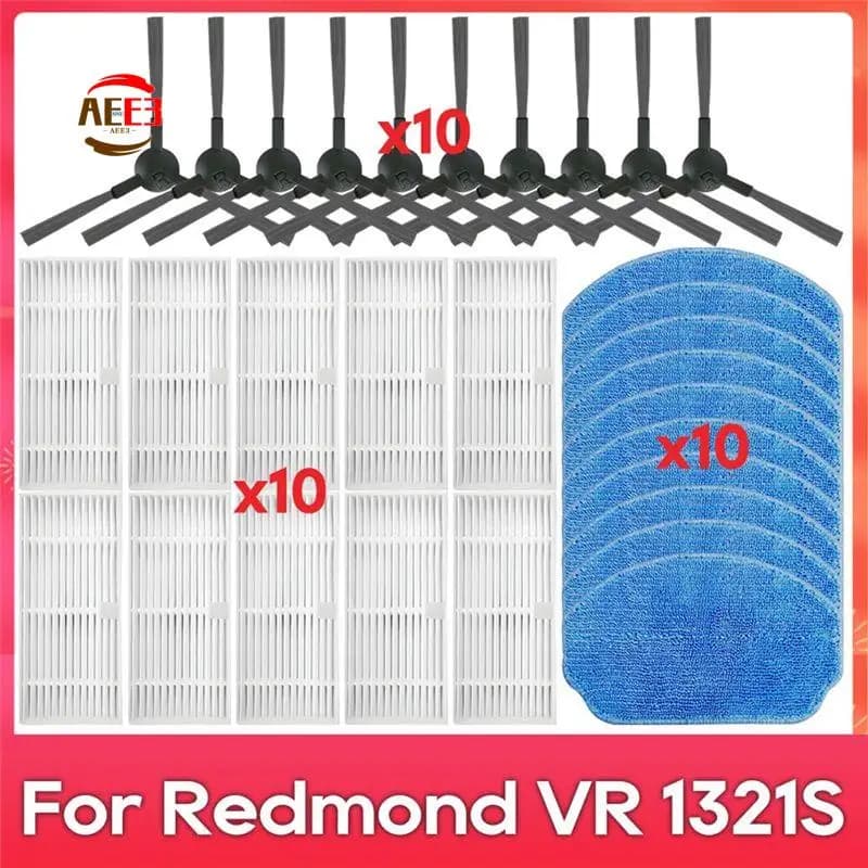 AEE3-Per Redmond VR 1321S Spazzola laterale Filtro Hepa Panni per mop Straccio Robot Aspirapolvere Parte accessoria