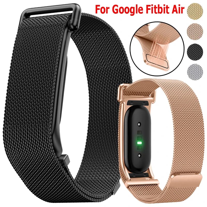 Milanese Loop Strap For Google Fitbit Air Smart Watch Band Metal Magnetic Bracelet Replacement Wristband Fitbit Air Accessories