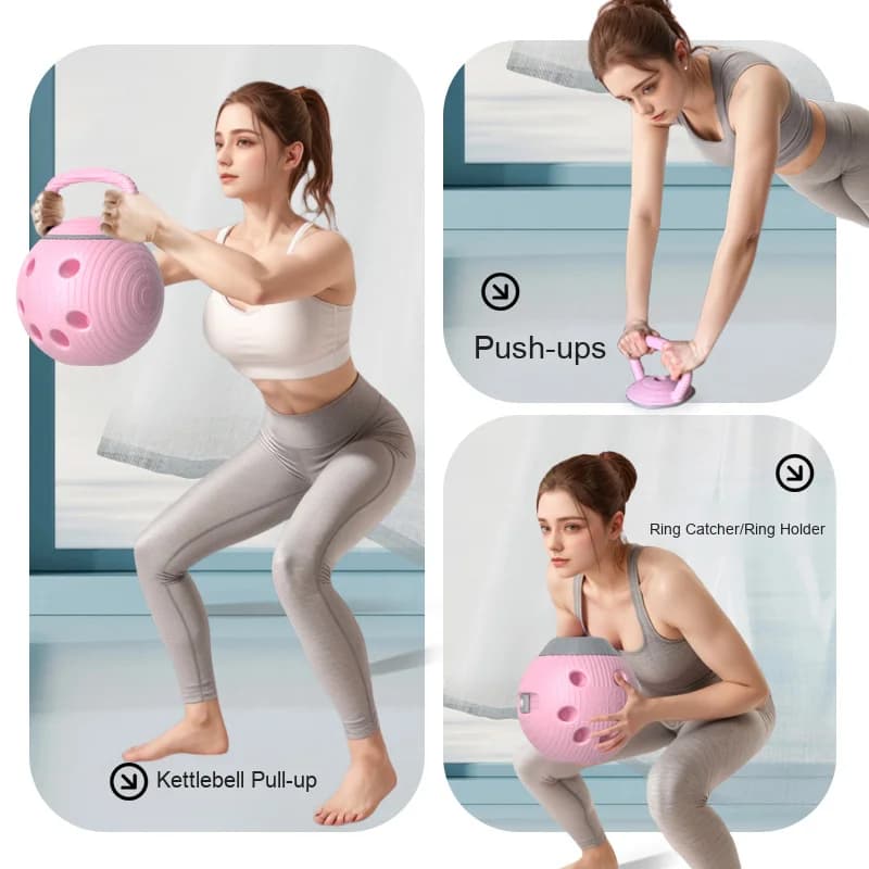 Multifunctional PVC Kettlebell for Women, Domestic Fitness Training, Push-Up, Swing and Body Modeling