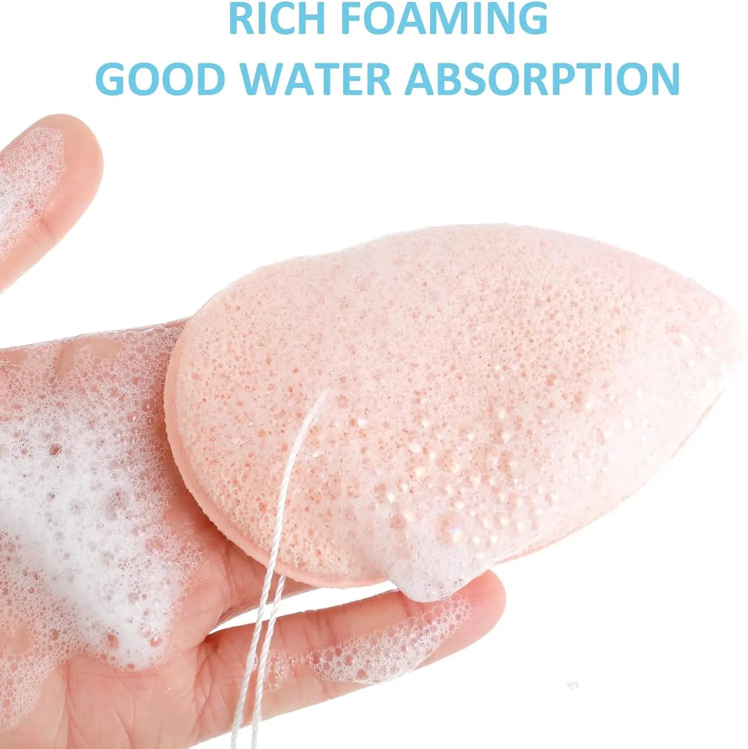 Pivot instrument, facial washing, towel style glove in the form of water drip, facial washing, konjac mask, face wash in the shape of a pantofola