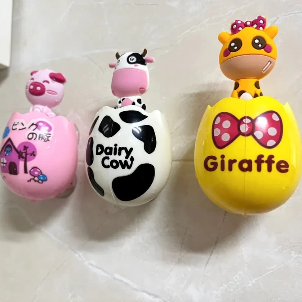 Porta spazzolino per bambini con animali carini Porta spazzolino per bambini con ventosa in plastica per cartoni animati per la casa