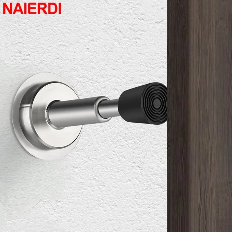 NAIERDI Fermaporta regolabile, Fermaporta in acciaio inossidabile con tampone in gomma, Fermaporta idraulici per carichi pesanti