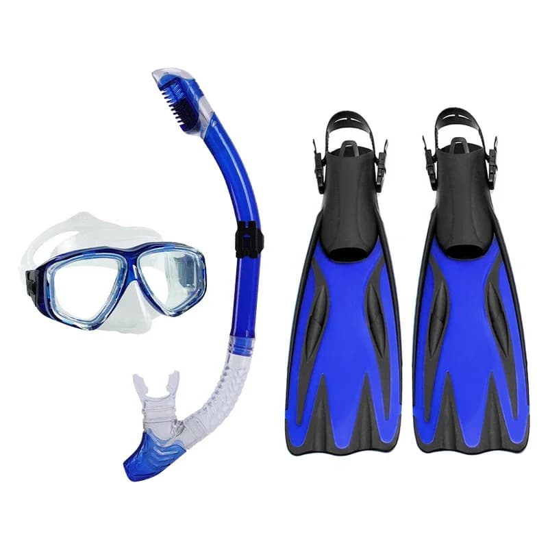 Attrezzatura per Sport Acquatici, Occhialini da Nuoto, Set per Immersioni e Snorkeling con Pinne per Adulti
