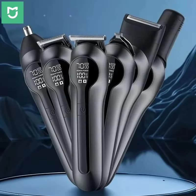 Multifunction 6-in-1 Mijia, High Power Electric Hair Cutters, Razor and Trimmer for Naso with Digital Display