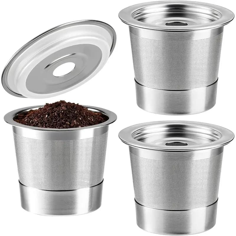 [NEW!A08R】 Coffee Maker Accessories-Stainless Steel Reusable Coffee Pods(3 Pack) For Ninja PB051,PB041& CFP101 Machines Filter