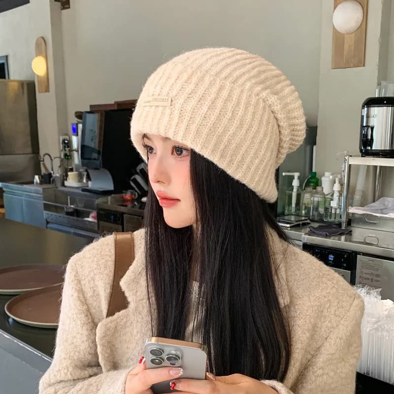 Panama donna autunno e inverno caldo pullover lavorato a maglia cappello freddo filato cappello invernale protezione per le orecchie berretto in pile H284