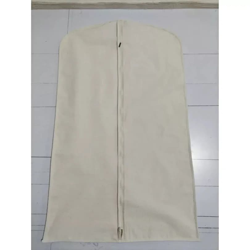 Reusable Suit Cover Cotton Linen Garment Bag Dustproof Hanging Clothes Protector Storage Bag for Men Universal