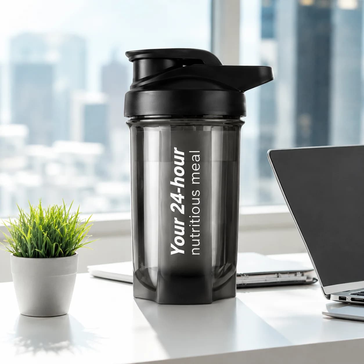 Protein Shaker Bottle with Mixing Ball, Leakproof BPA Free Shaker Cup, Portable Gym Protein Powder Mixer Bottle 710ml