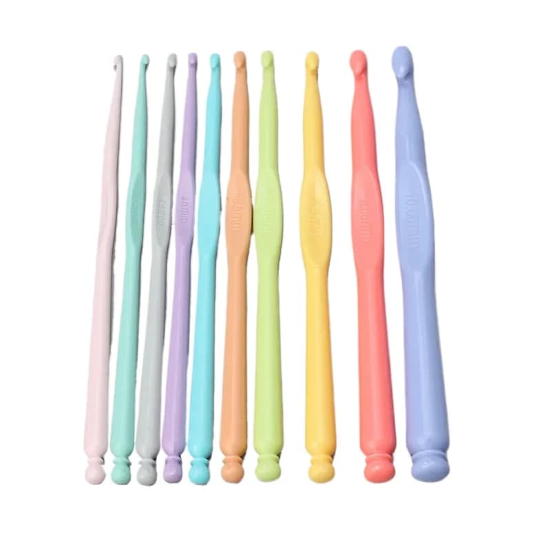 Crochet Hook Hand Knitting Rainbow Soft Shank Soft Shank Crochet Hook Solid Soft Shank Aluminum Crochet Hook Set Woolen Need