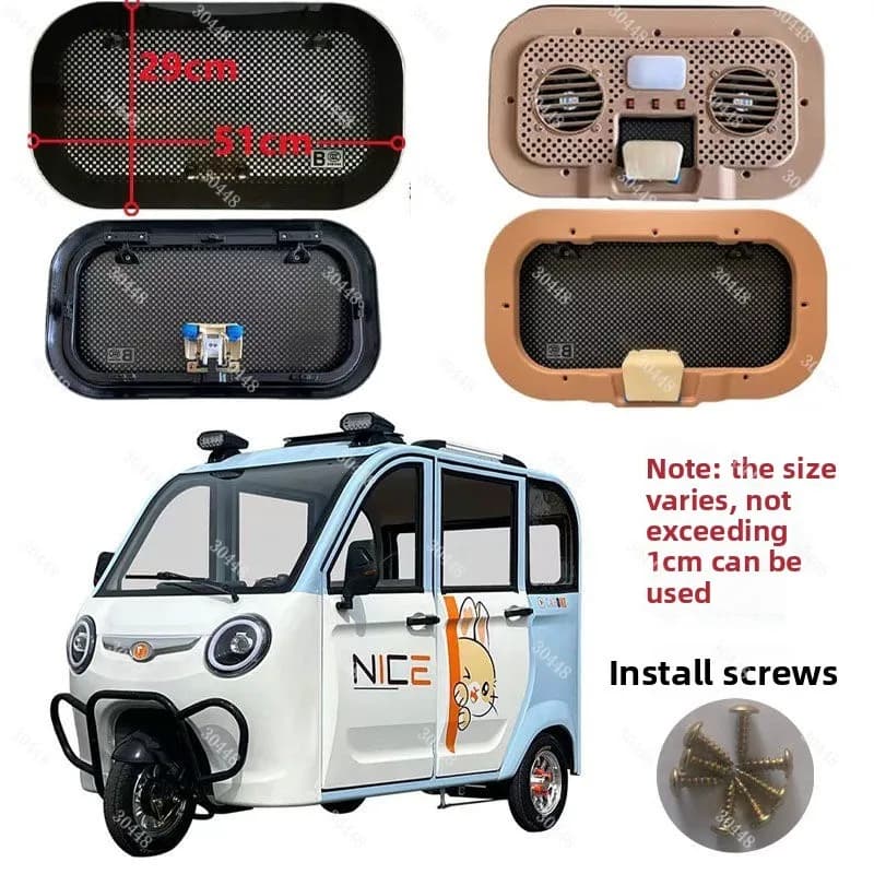 Kit tetto apribile per triciclo chiuso Veicolo per disabili elettrico/carburante a quattro ruote con doppi ventole LED universale