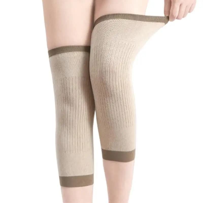 2 pezzi uomo donna inverno cashmere ginocchiera maniche a compressione elastica ginocchiera supporto per dolore articolare gamba fredda sollievo dall'artrite