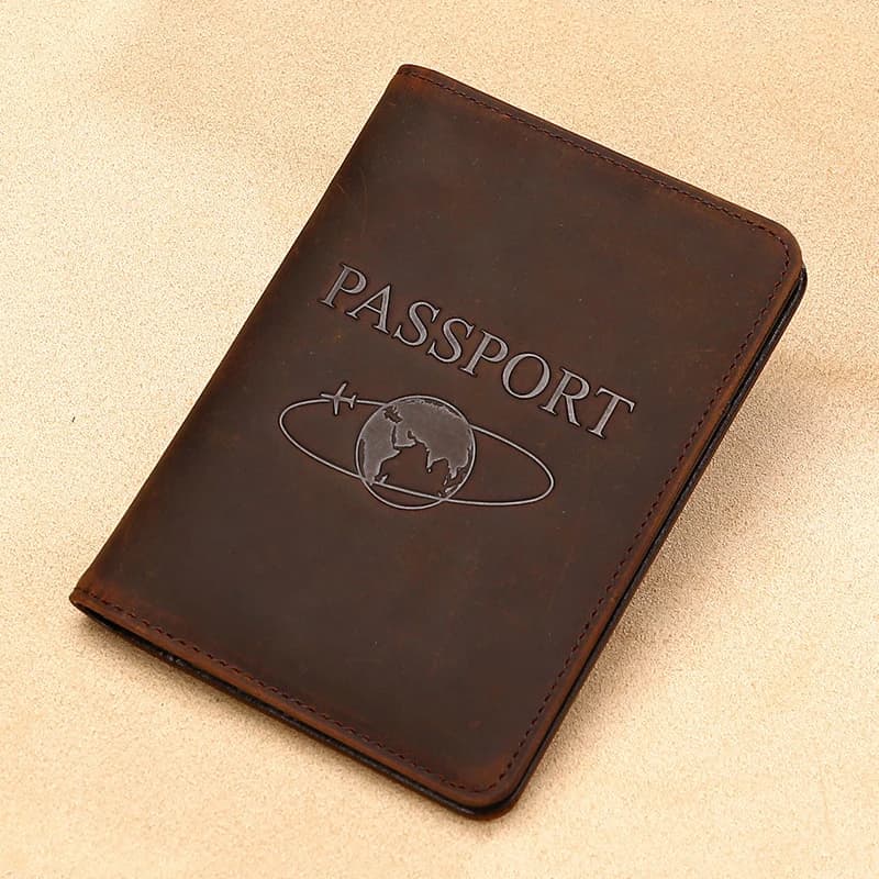 YUECIMIE porta passaporto RFID Blocking borsa per passaporto in vera pelle portafoglio multifunzionale in pelle per biglietti aerei da viaggio