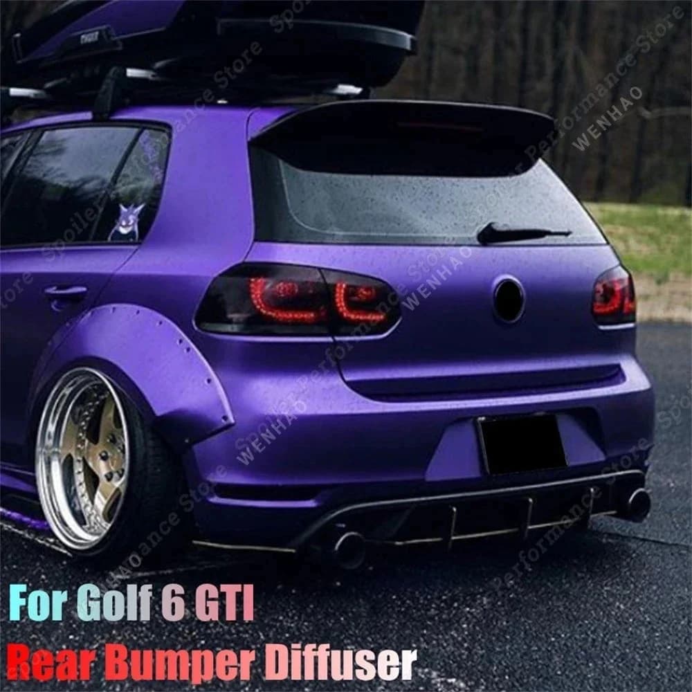 Per Volkswagen VW Golf MK VI GTI 6 GTI Golf MK6 GTI Auto Paraurti Posteriore Diffusore Bandiera Spoiler Splitter Accessori Trim 2.0 GTI 5K1