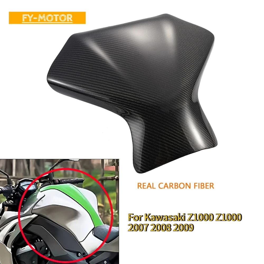 Moto In Fibra di Carbonio Serbatoio Carburante Copertura Della Protezione Della Protezione Misura Per Kawasaki Z1000 Z1000 2007 2008 2009