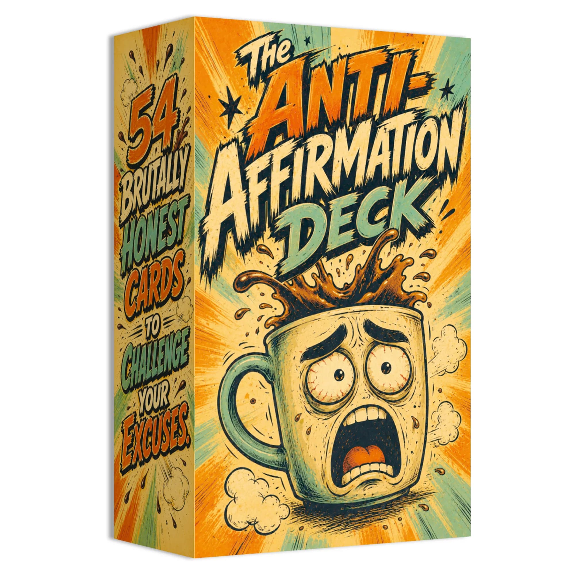 The Anti-Affirmation Deck, 54 Oracle Cards, Funny Reality Check, Tarot Board Game, English Gag Gift for Friends, 12*7cm, 14+