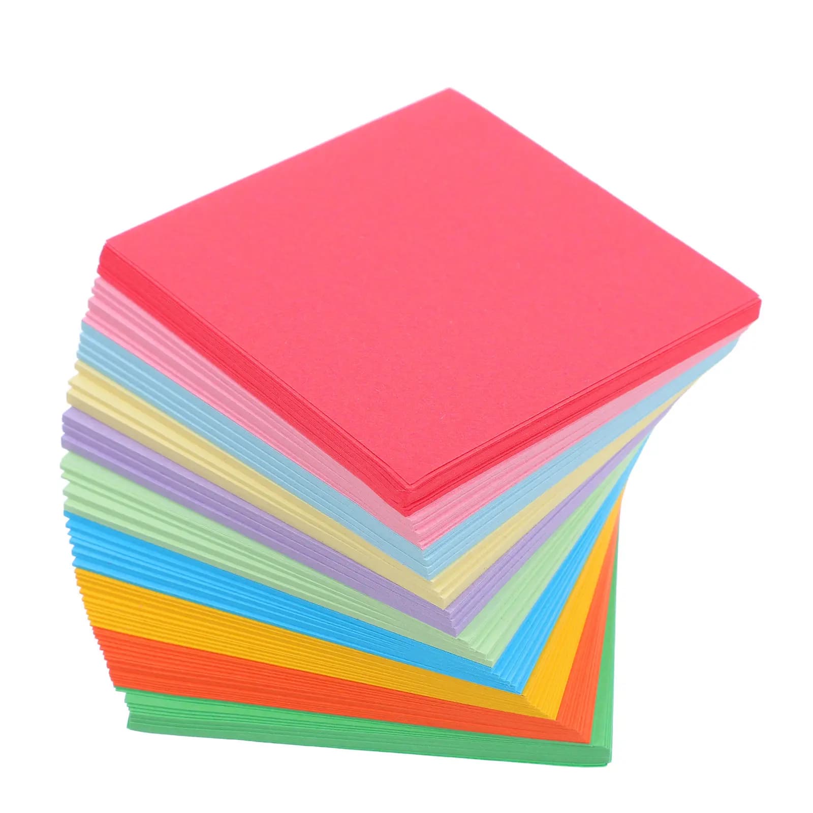 1000Pcs Colorful Square Folding Sheets 7x7cm Double Sided Craft Paper for Origami Scrapbooking Cardmaking DIY Arts Projects