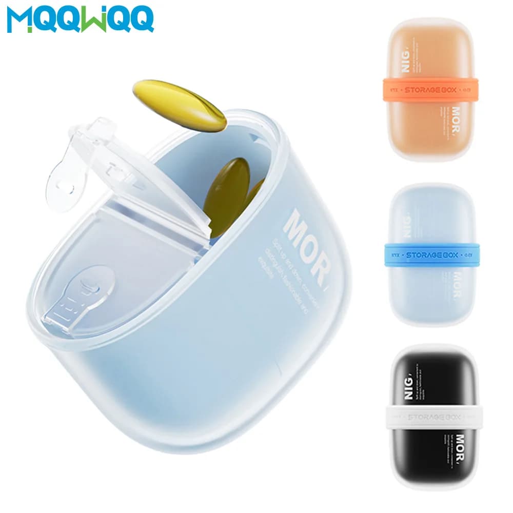 1 pz portapillole 4 scomparti, piccola portapillole portatile custodia per medicinali da viaggio, mini contenitore per pillole per vitamina tascabile