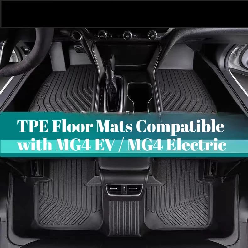 Tappetini Auto in TPE Antiscivolo e Resistenti all'Usura, Accessori per Interni Compatibili con MG4 EV/MG4 Elettrica 2a Gen 2022-2026