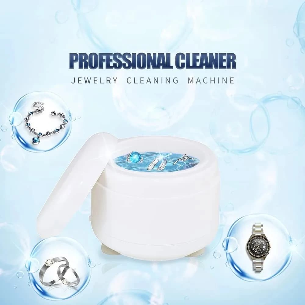 Portable Ultrasonic Jewelry Cleaner for Rings Necklaces Glasses Compact and Efficient Multi‑Purpose Home Cleaning Tool