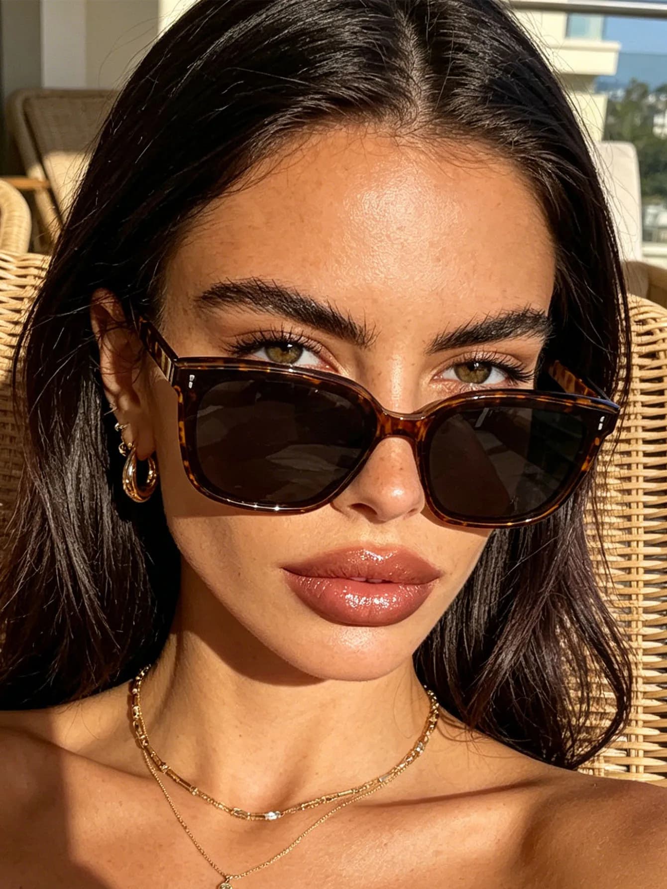 1Pc Sunglasses Trend Men Women Driving UV Protection Large Frame Square Sunglasses