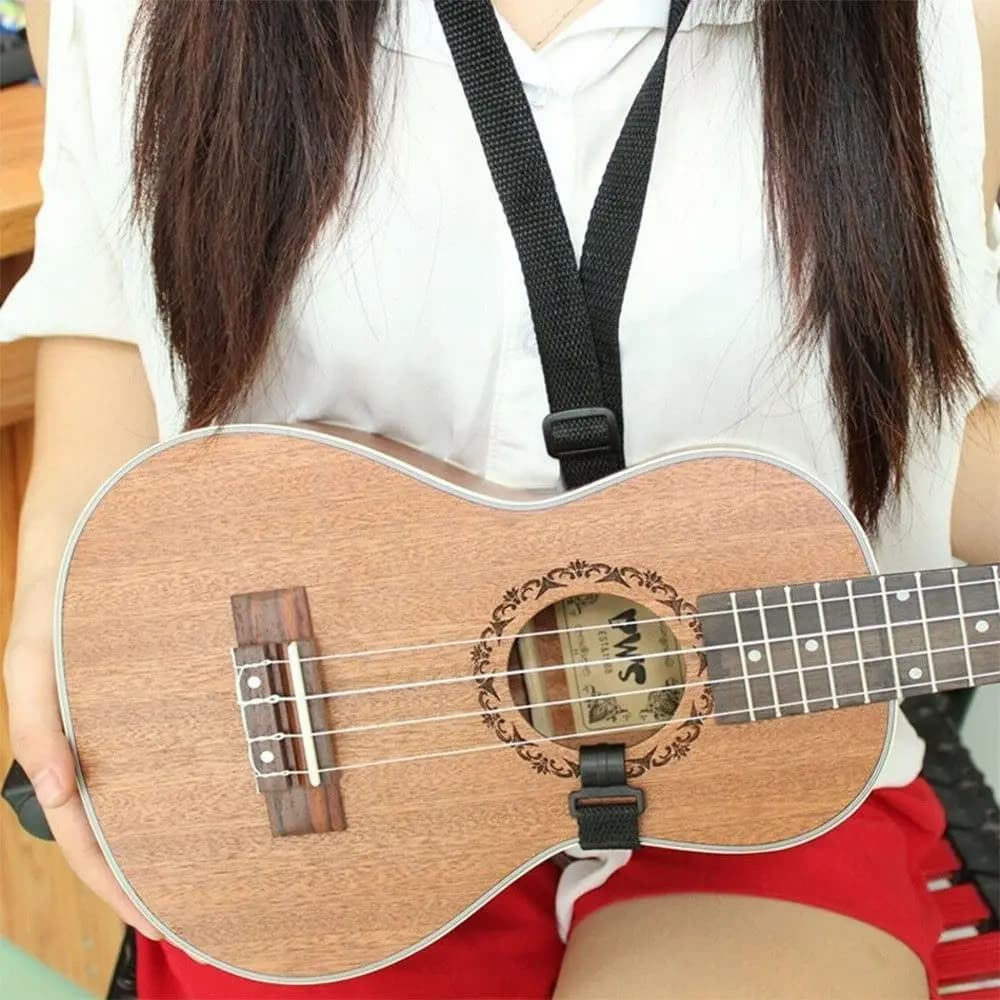 Accessories New Black High Quality Nylon Guitar Ukulele Strap Hook Four String Guitar Belt