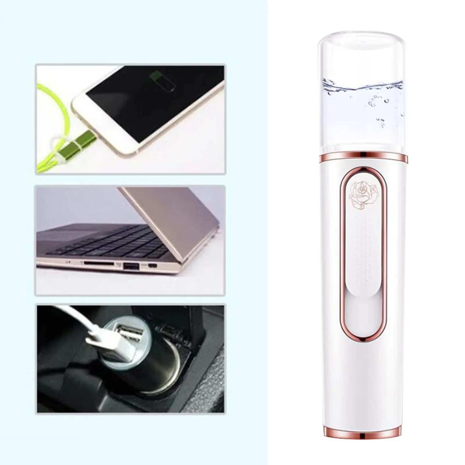 Mini Portable Facial Steamer ABS Material Nano Mist Cooler Pore Hydration Face Sprayer Moisture Skin Care Daily Use