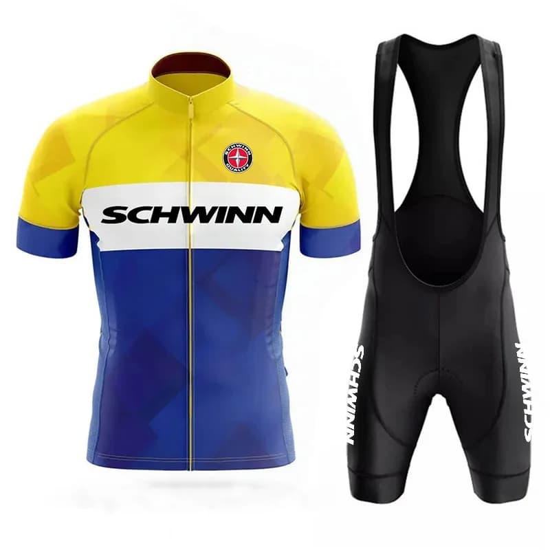 Schwinn Men's Cycling Jersey Set Summer Team Gel Pad Shorts Set Quick Dry Ropa Ciclismo Cycling Jersey