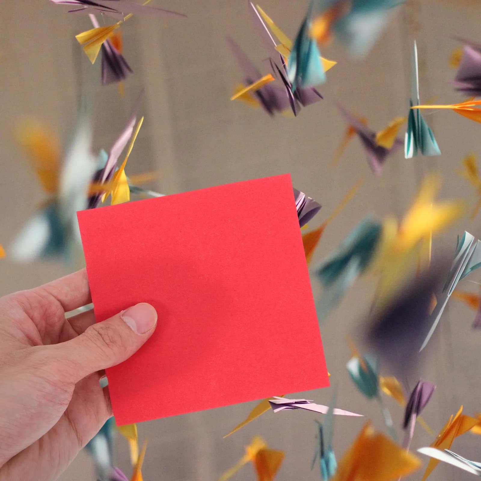 500 Sheets Bright Colored Square Origami Paper Double Sided Japanese Style Folding Paper for Origami Crane Stars Cards Decor
