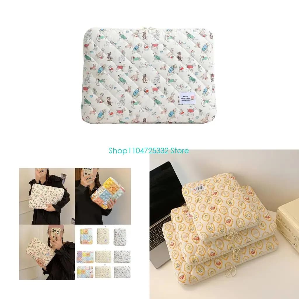 Custodia per laptop con motivo cartoon per borsa per computer trapuntata imbottita antiurto da 11/13/15 pollici Pochette da tras