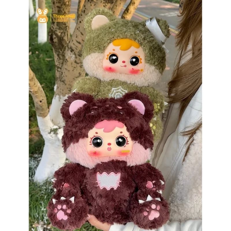 Three Little Hairs Samuel Bear Surprise 400% Size Collectible Blind Box Plush Doll Cute New Year Gift for Kids Girls Boys