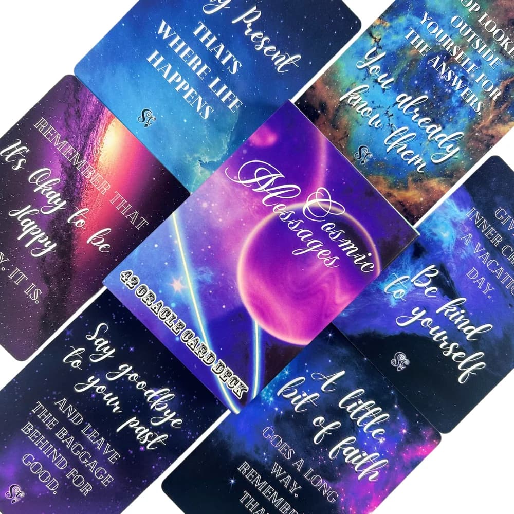 Board Game Cosmic Messages Oracle Card Deck Twin Flame Love Message English Visions Divination Edition