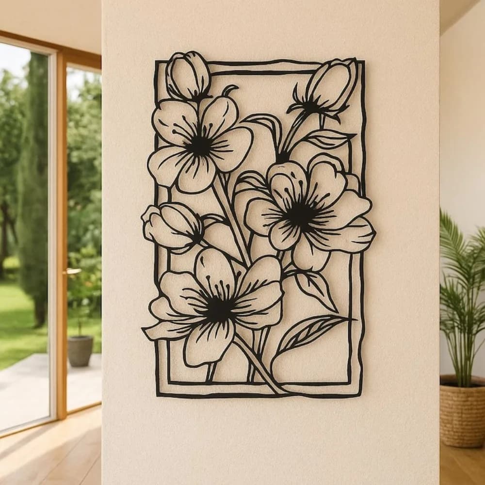 Decorazione Murale in Metallo 3D a Forma di Rosa Dorata, Arte Floreale in Acciaio per Soggiorno, Regalo di Compleanno Unico